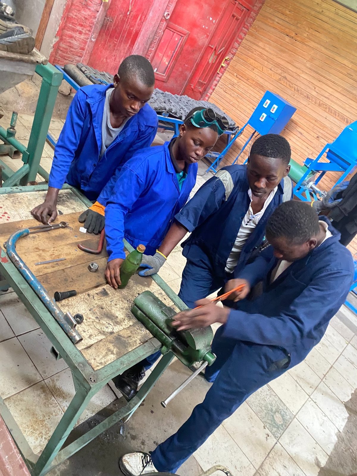 A-Z Academy students doing table fitting work